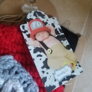 Mud pie Newborn Fireman Photo Outfit